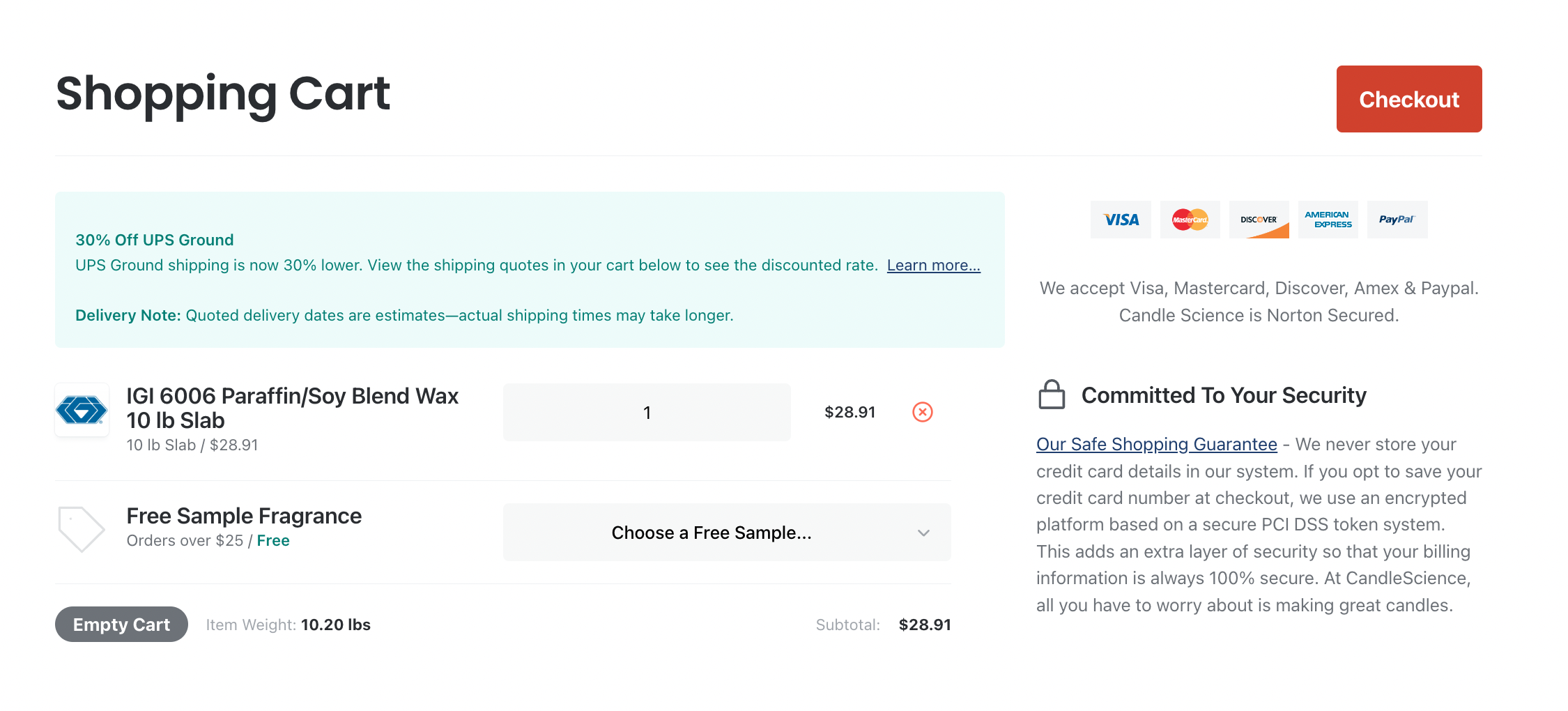 How do I select my free sample? CandleScience Support